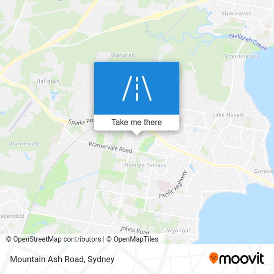 Mountain Ash Road map