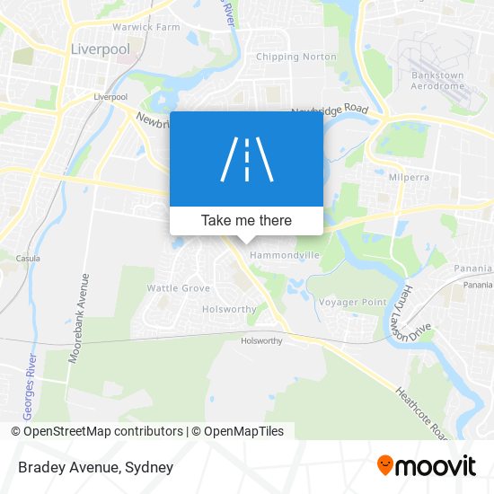 Bradey Avenue map