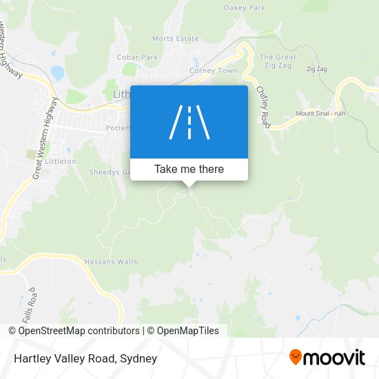 Hartley Valley Road map