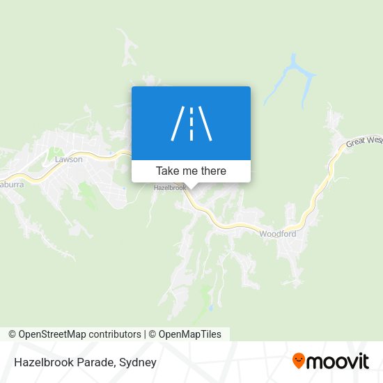 Hazelbrook Parade map