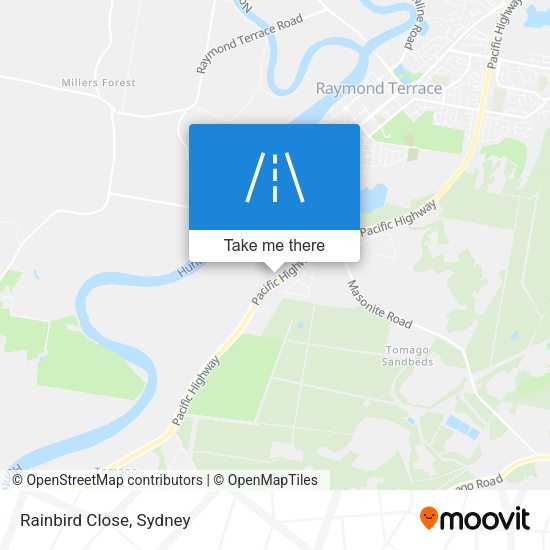 Rainbird Close map