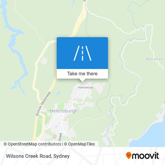 Wilsons Creek Road map