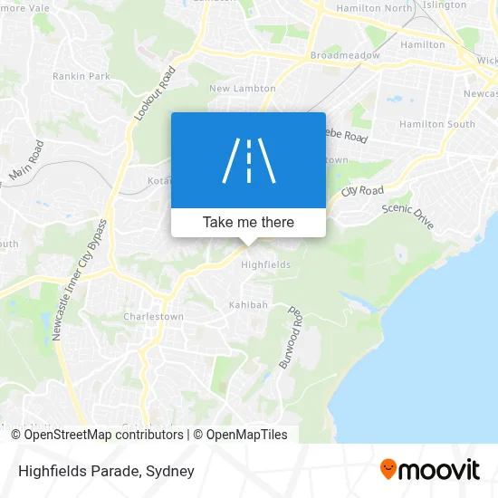 Mapa Highfields Parade