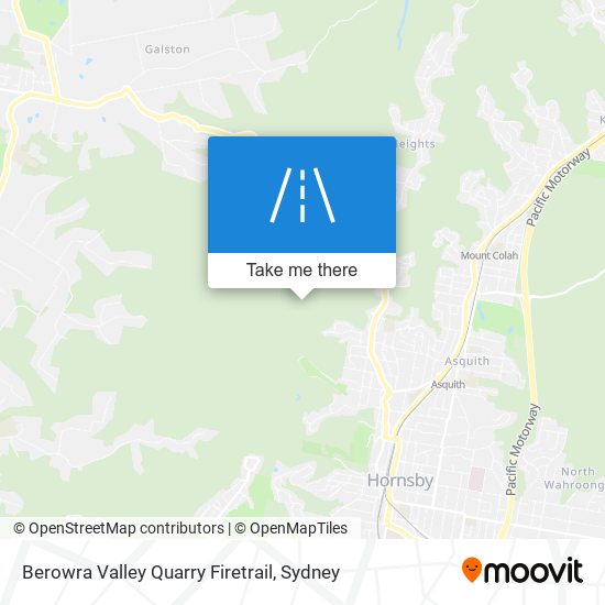 Mapa Berowra Valley Quarry Firetrail