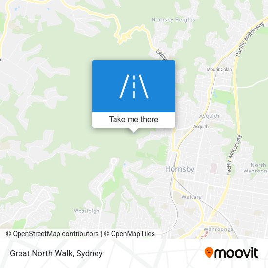 Great North Walk map