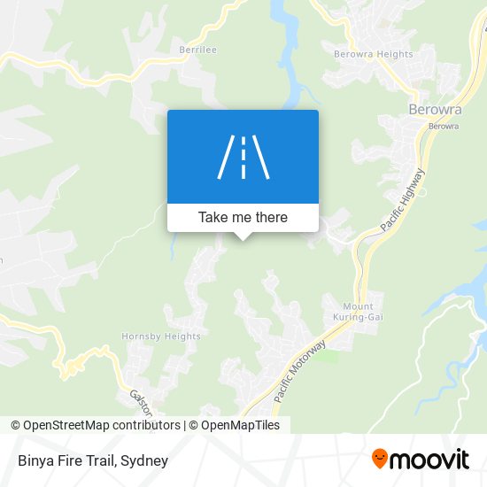 Binya Fire Trail map