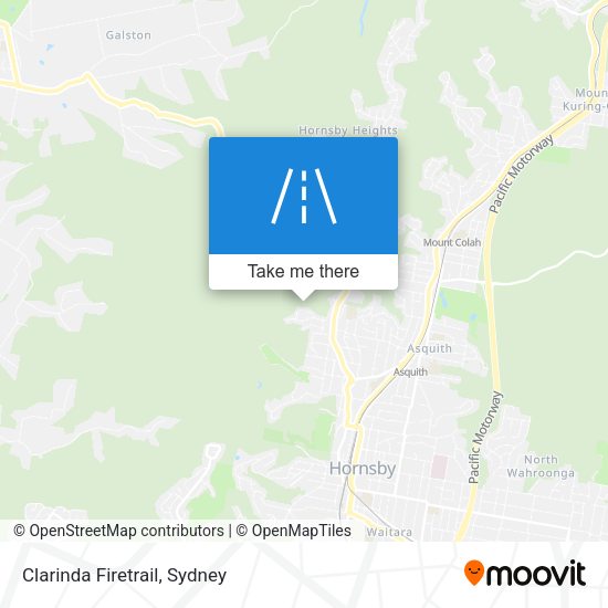 Clarinda Firetrail map