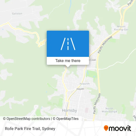 Mapa Rofe Park Fire Trail