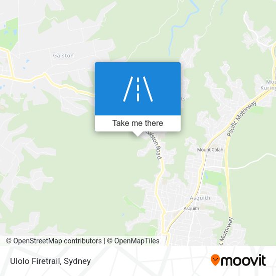 Ulolo Firetrail map