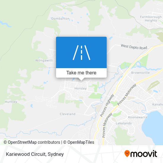 Kariewood Circuit map