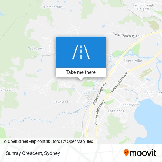 Sunray Crescent map