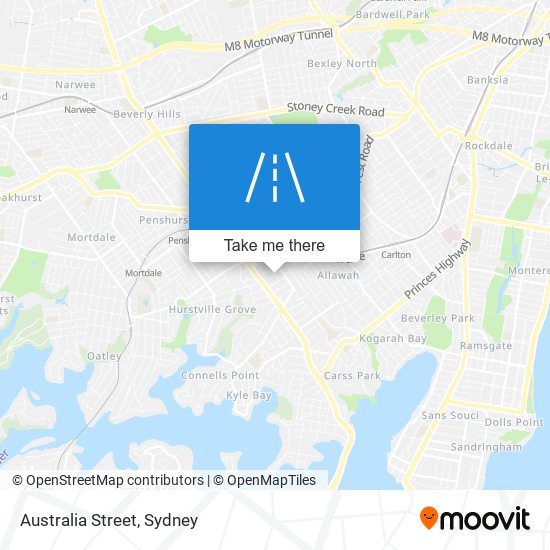 Mapa Australia Street
