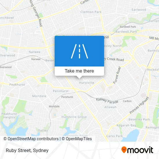 Mapa Ruby Street