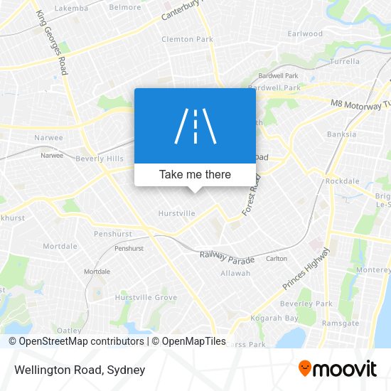 Wellington Road map