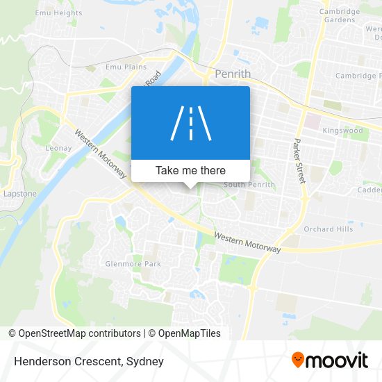 Henderson Crescent map