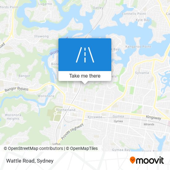 Mapa Wattle Road