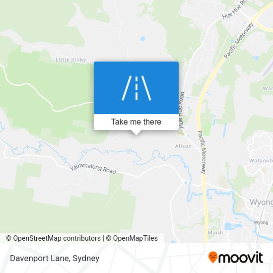 Davenport Lane map