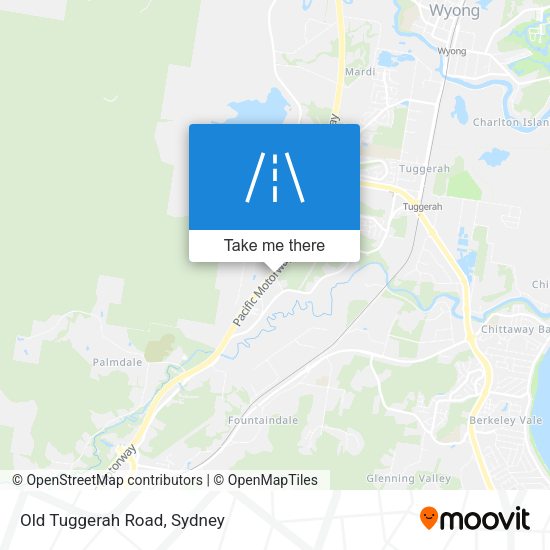 Old Tuggerah Road map