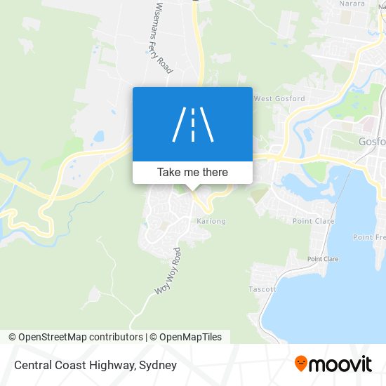 Central Coast Highway map