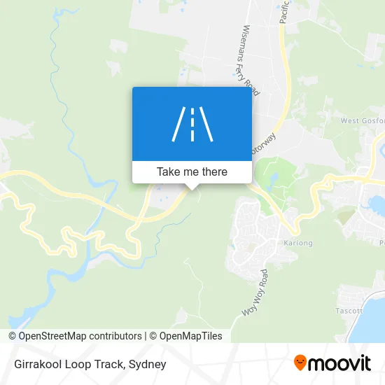 Mapa Girrakool Loop Track