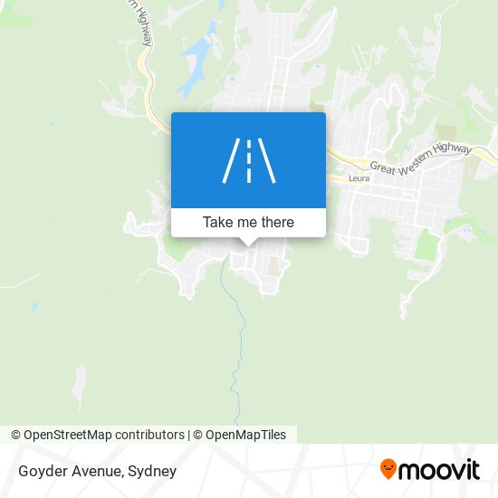 Mapa Goyder Avenue