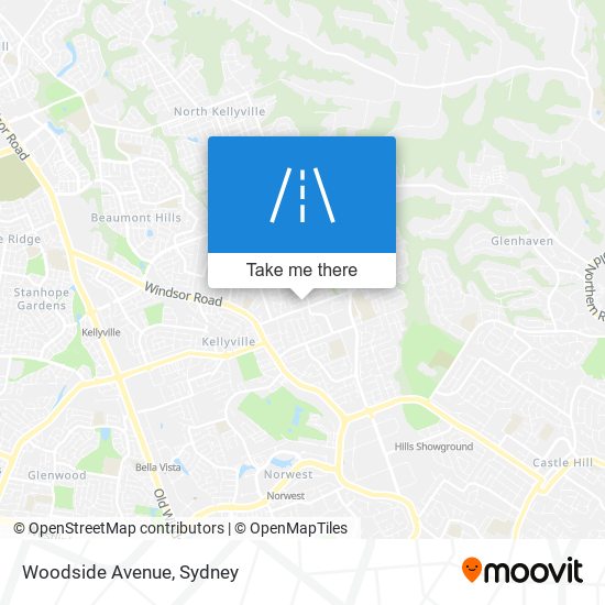 Woodside Avenue map