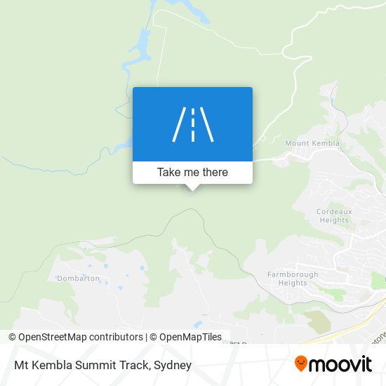 Mt Kembla Summit Track map