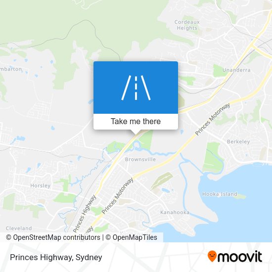Princes Highway map