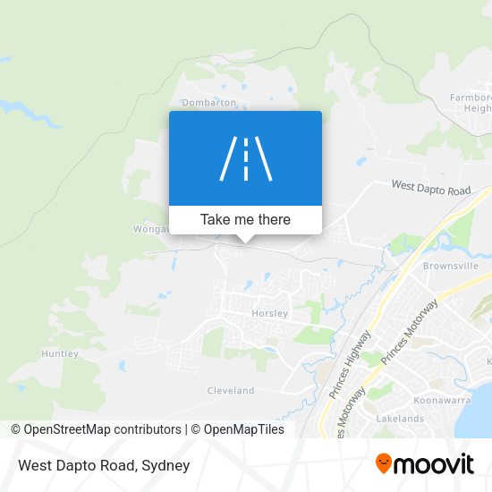West Dapto Road map