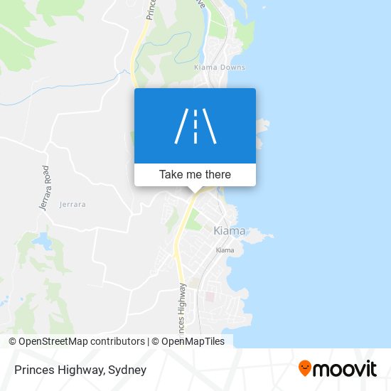 Princes Highway map