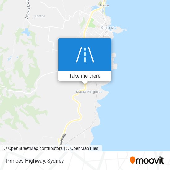 Princes Highway map