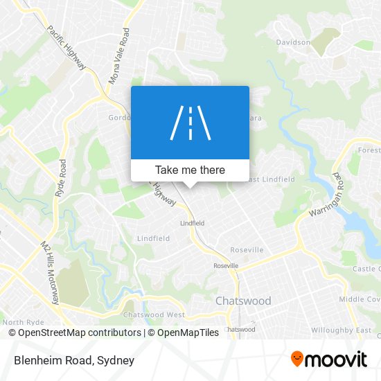 Blenheim Road map