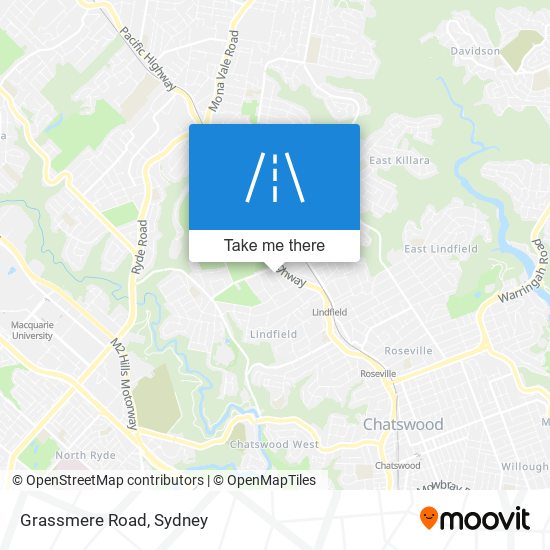 Mapa Grassmere Road