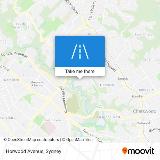 Horwood Avenue map