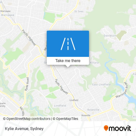 Kylie Avenue map