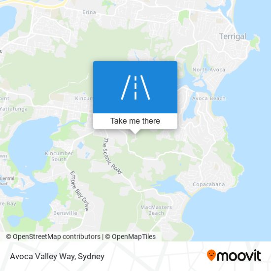 Avoca Valley Way map