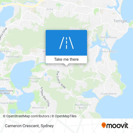 Mapa Cameron Crescent