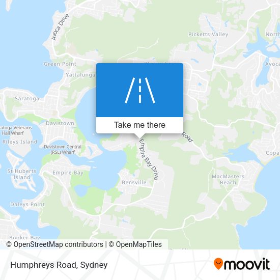 Humphreys Road map