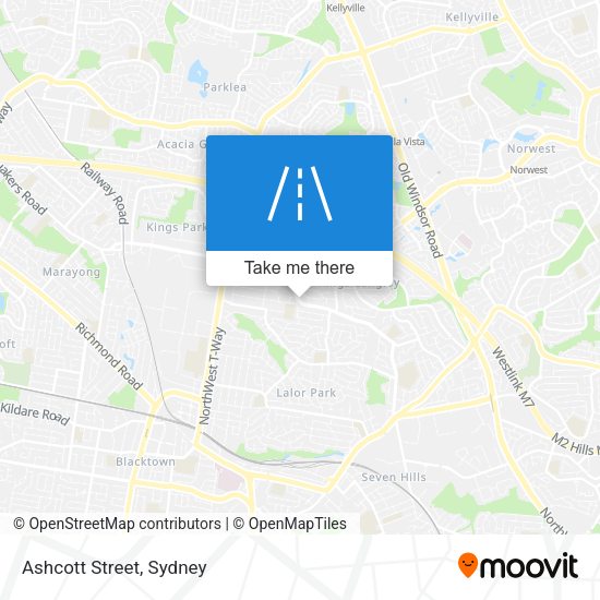 Ashcott Street map