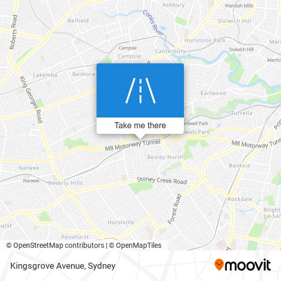 Mapa Kingsgrove Avenue