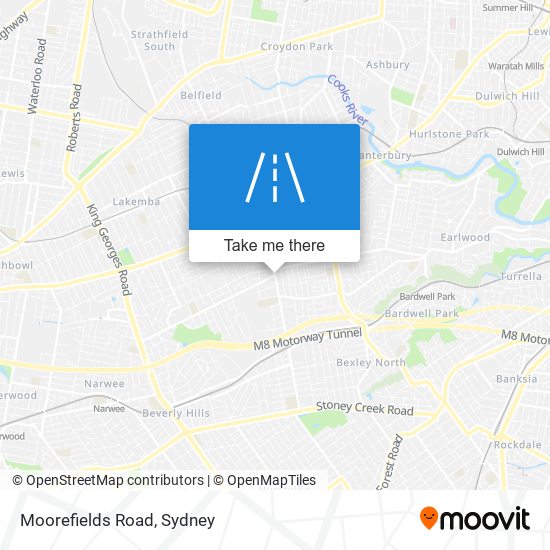 Moorefields Road map