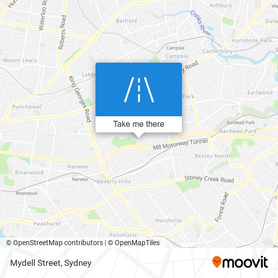 Mapa Mydell Street