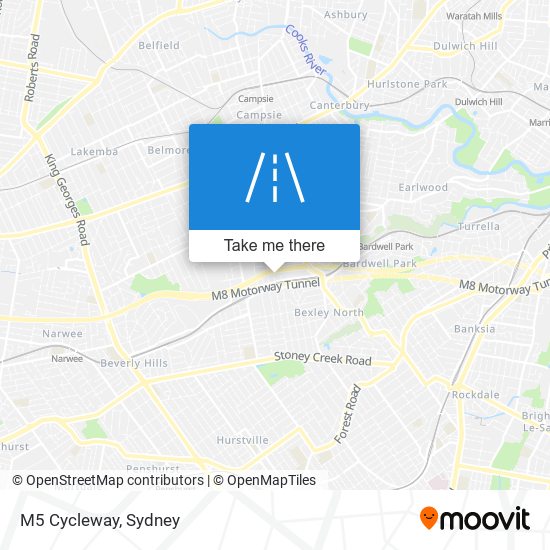 M5 Cycleway map