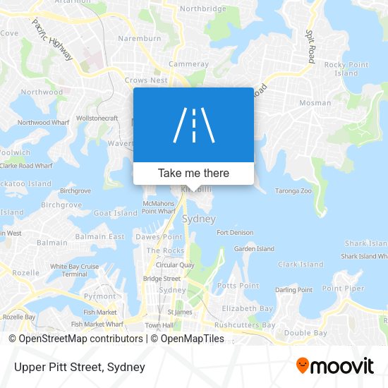 Upper Pitt Street map