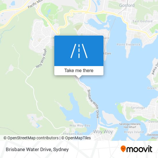 Mapa Brisbane Water Drive