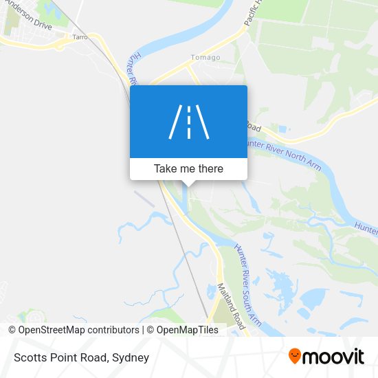 Scotts Point Road map