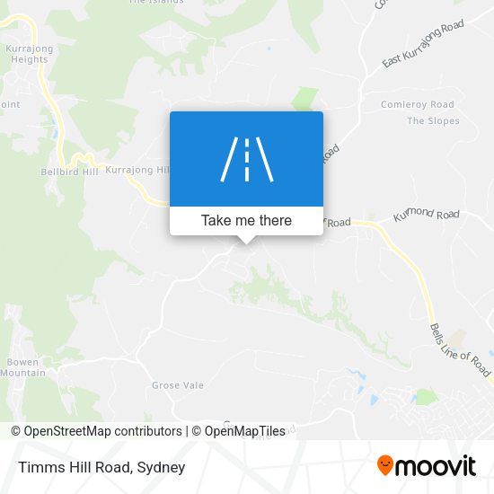 Timms Hill Road map