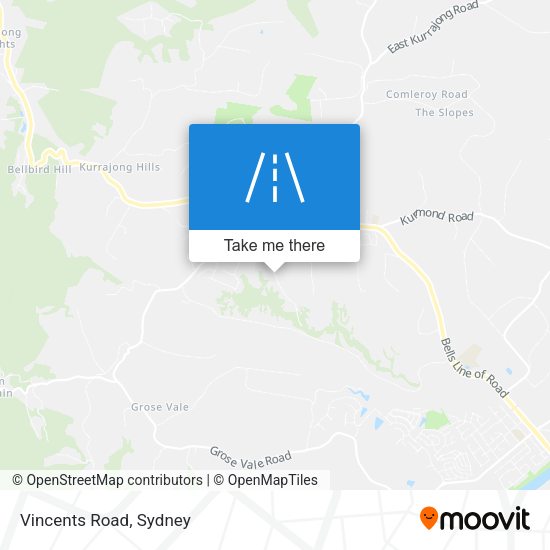 Vincents Road map