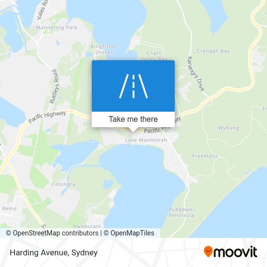 Harding Avenue map