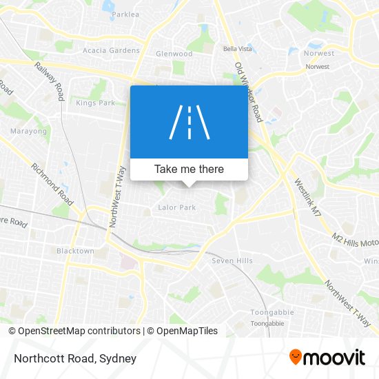 Northcott Road map